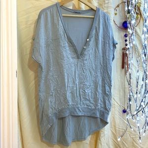 ITALIAN VICOSE ASYMMETRICAL BLOUSE